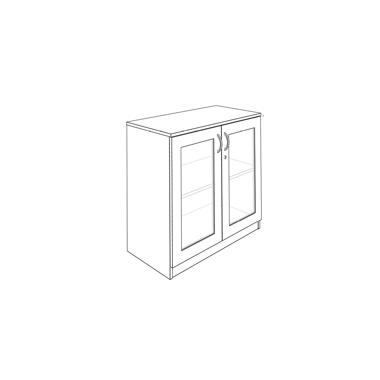 Cobalt 16 Bookcase - Glass Inlay