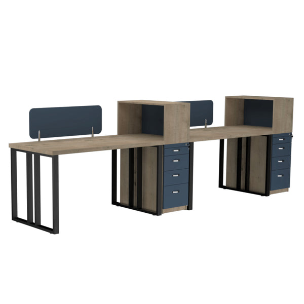 Onyx Workstation 2 Seater Side By Side
