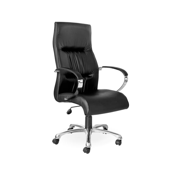 Hedcor Salvador Chrome office chair high back 